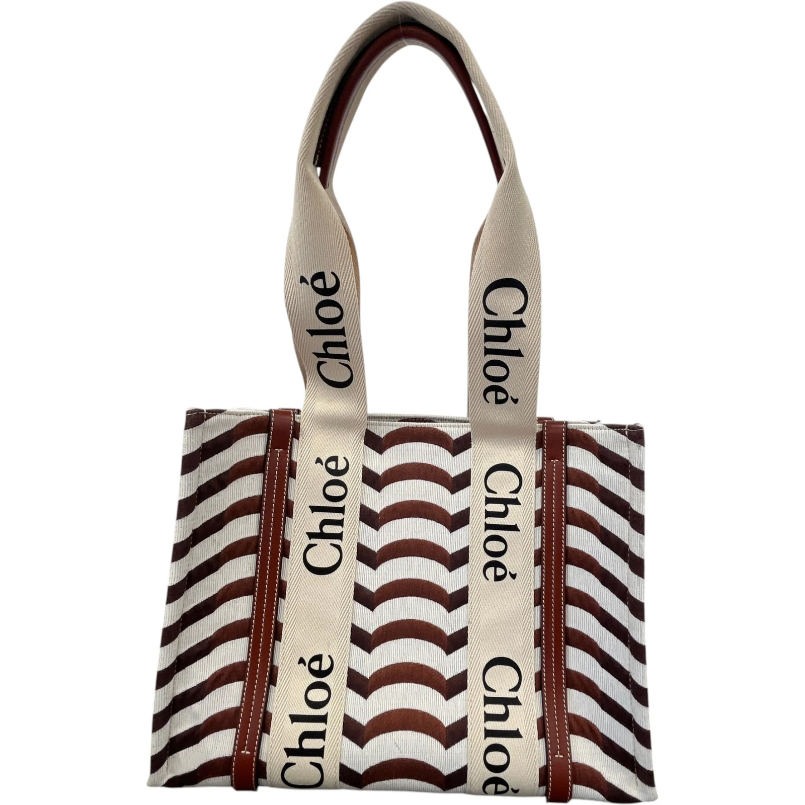 Chloe Women's Woody Medium Tote Bag Brown