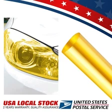Golden Headlight Taillight Fog Light Tint Film Vinyl Roll, Protective lamp shade
