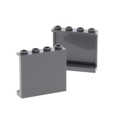 2x Lego Panele 1x4x3 neu-dunkel grau Seitenstützen Wand Star Wars 6008715 60581