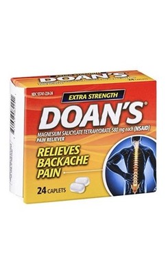 Doans Backache Pain Reliever Caplets NSAIDs with Extra Strength 580 mg 24 Count