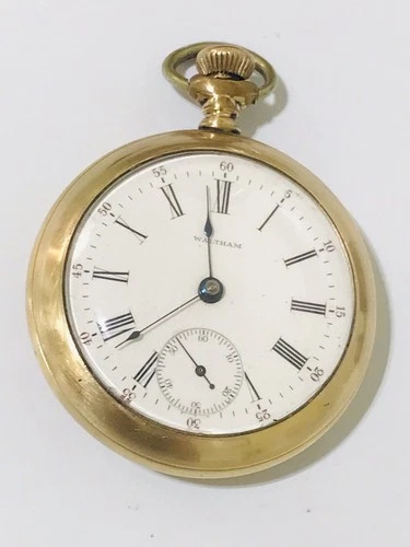 Antique 1903 Waltham Massachusetts ￼18s Pocket Watch  Gold Filled Runs  . ￼￼