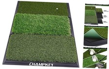 Professional Tri-Turf Golf Hitting Mat  Heavy Duty Rubber Backing Practice