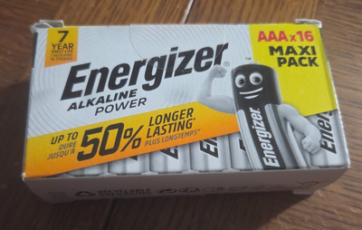 #ad Energizer AAA Batteries Alkaline Power Maxi Pack 16 Count Exp 12 2029 LR03 $10.75
