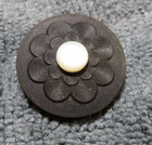 3 Vintage Antique Pressed Horn MOP Mother of Pearl Buttons FLOWER — photo 4