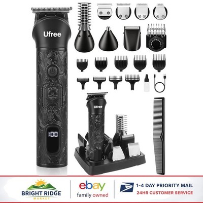 7-in-1 Beard Grooming Kit, Cordless Hair Clippers for Men with USB Charging