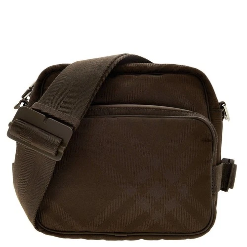 Burberry Checked Jacquard Zipped Shoulder Bag 8092199