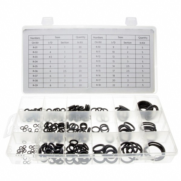 225 X O Ring Sortiment Dichtring Dichtung ø 3 Bis 22 Mm Spezial SäUrebestäNdig-image