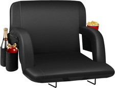 Stadium Seats for Bleachers with Back Support, Half-Fold Portable Bleacher Chair