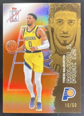 2025-26 Topps Signature Class Chrome Veteran Class Orange Tyrese Haliburton /50