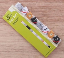 A Pack of 120Pcs Cute Animal Sticky Notes Kawaii 3x3 inches, White, Black