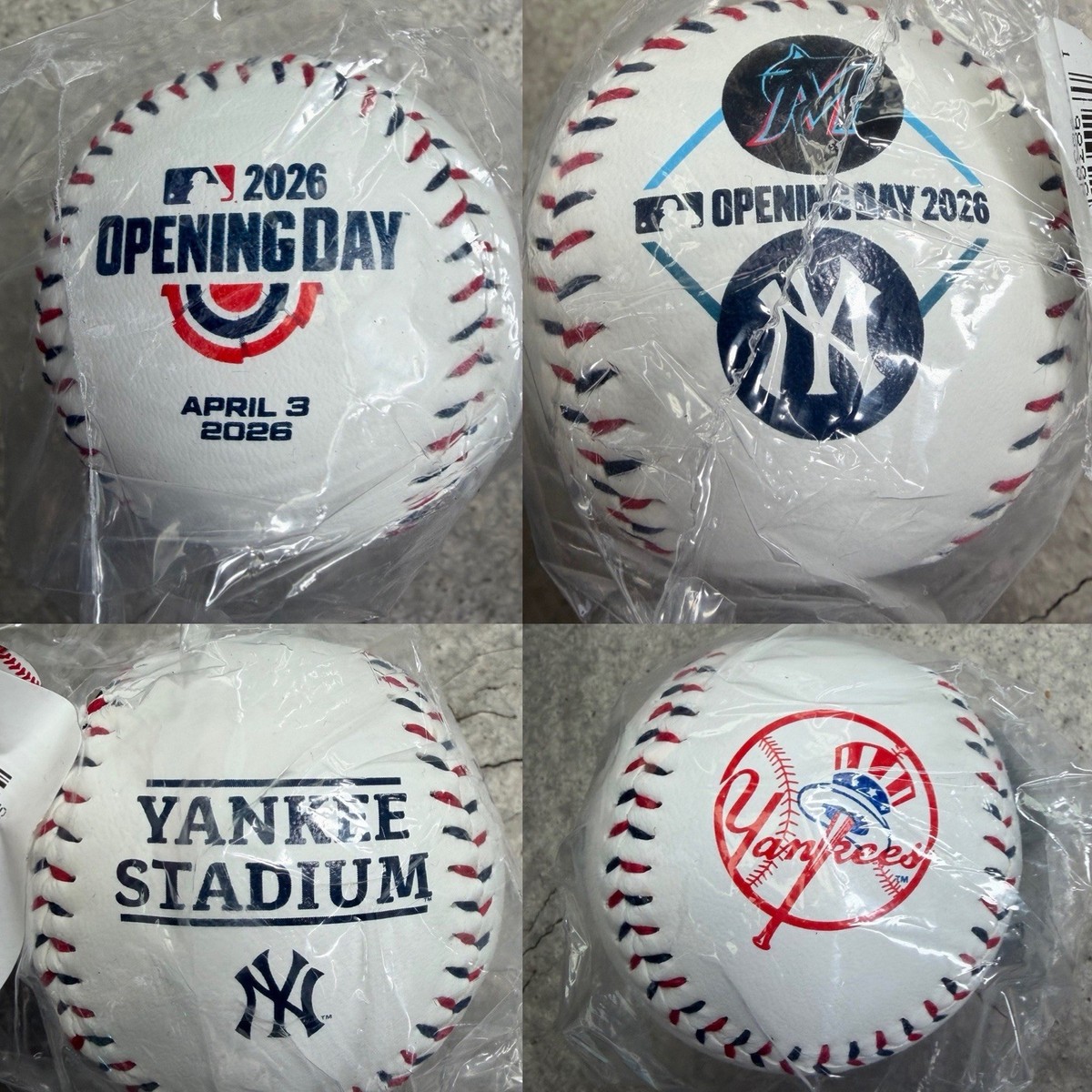 【未開封】MLB New York Yankees 限定ボール 20年前 NY YANKEES OPENING DAY BASEBALL 4/3/2026 MIAMI MARLINS MLB