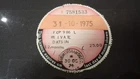Vintage vehicle tax disc for Datsun 1975 pink