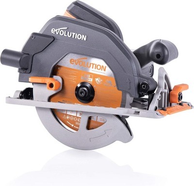 Evolution R185CCSX Kreissäge, 185 mm, mit TCT-Sägeblatt für verschiedene