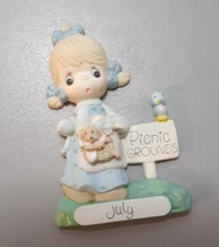 Vintage 1990 Fridge Magnet Samuel Butcher PRECIOUS MOMENTS Birth Month July