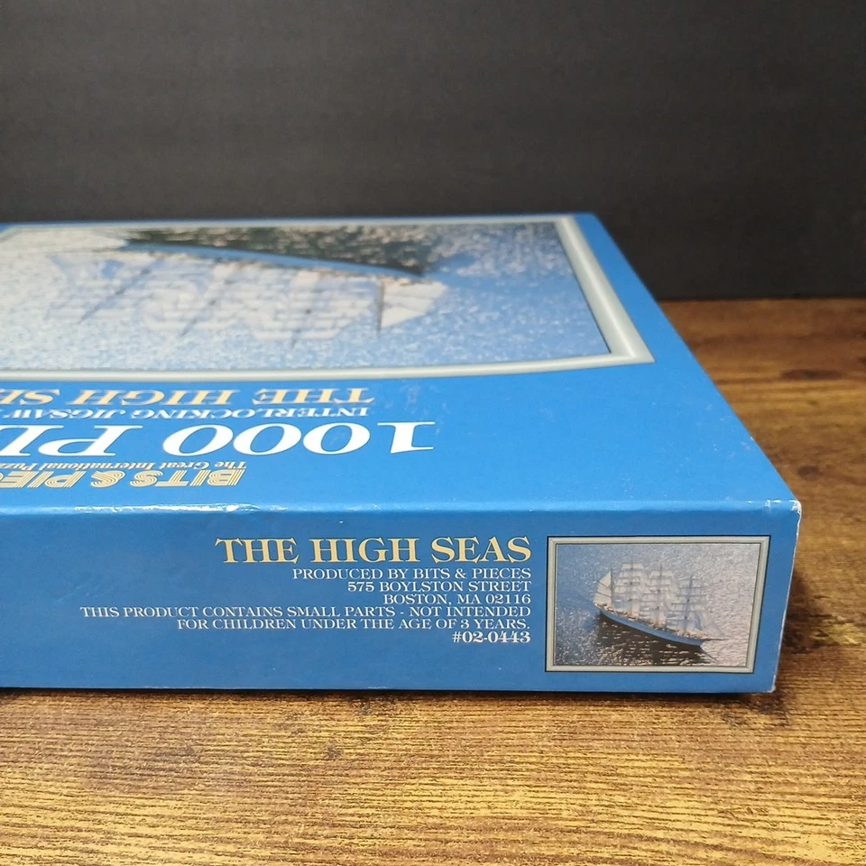 复古 Bits & Pieces 1000 件 The HIGH SEAS 20x27 英寸拼图帆船 — 第 2/4 张图片