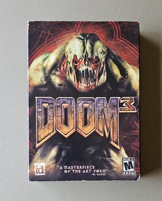 Doom 3 PC Computer Video Game Box (ID Software, 2004) 3-Disc Set Complete