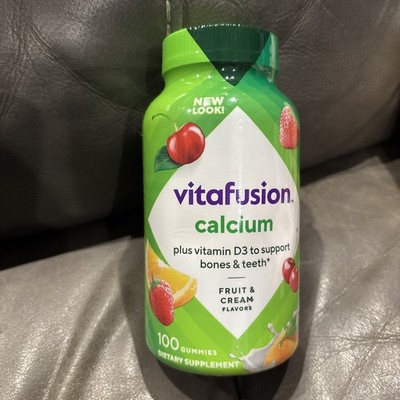 vitafusion Chewable Calcium Gummy Vitamins for Bone and Teeth Support 100 Count