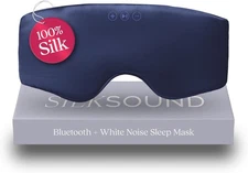 SilkSound 100% Mulberry Silk Bluetooth Sleep Mask, Skin-Friendly Sleeping Eyemas