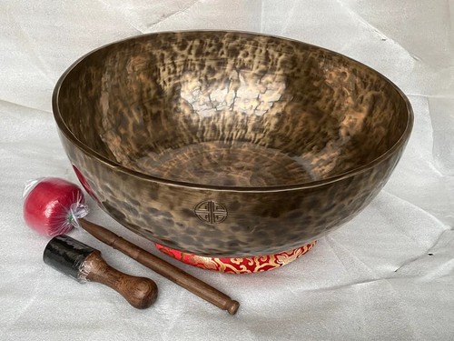 6 inches-24 inches Moon Tiger with Mantra etched Fancy singing Bowl-Premium bowl - Picture 6 of 10