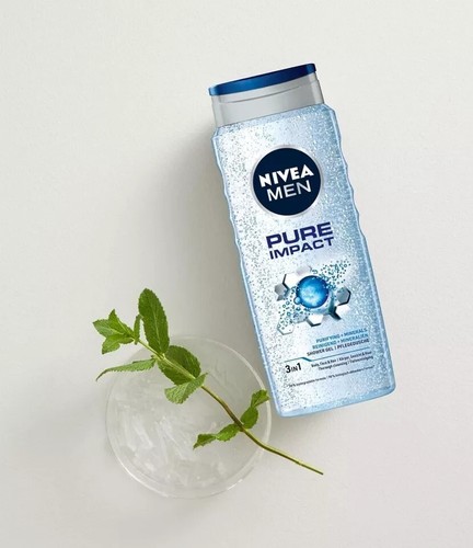 NIVEA Men Pure Impact Duschgel, 500 ml, Haar-, Gesichts- & Körperwaschmittel - Bild 3 von 5