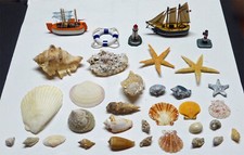 MARITIME DEKOARTIKEL / MUSCHELN, SCHIFFE, LEUCHTTÜRME, SEESTERNE (Set 2)