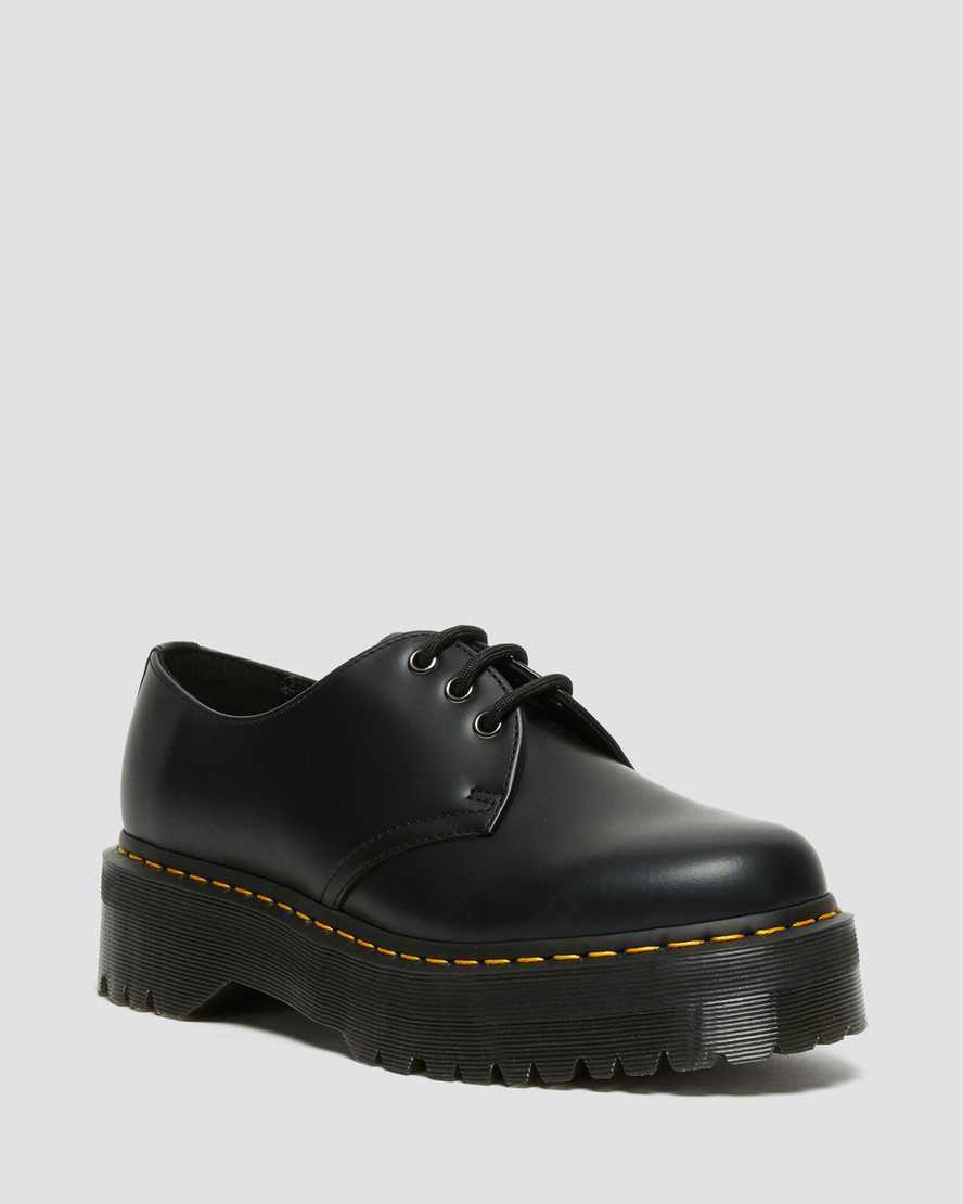 Dr. Martens Women's 1461 Quad Retro Platform Black Smooth US