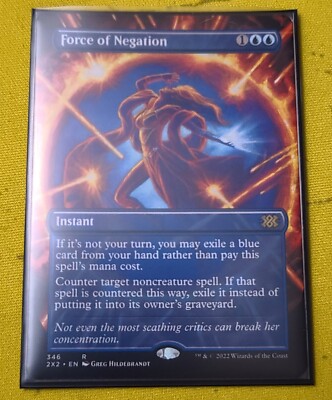 マジック：ザ・ギャザリング MTG Force of Negation Borderless 2X2 R Force of Negation (Borderless) | Double Masters 2022