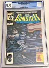 Punisher limited #1 01/86 CGC 8.0 WHITE pgs (classic cover, Mike Zeck art)