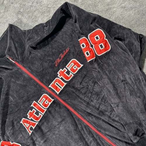 Chaqueta deportiva de ocio Atlanta Velour para hombre 3xl negra azul ballena 88 - Imagen 3 de 12