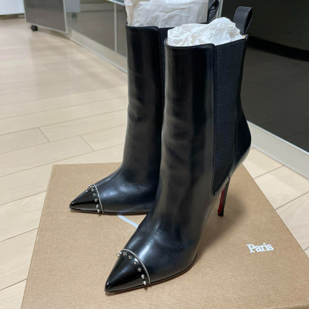 Christian louboutin Boots leather studs Black 36½ heel 4.3 inch | eBay