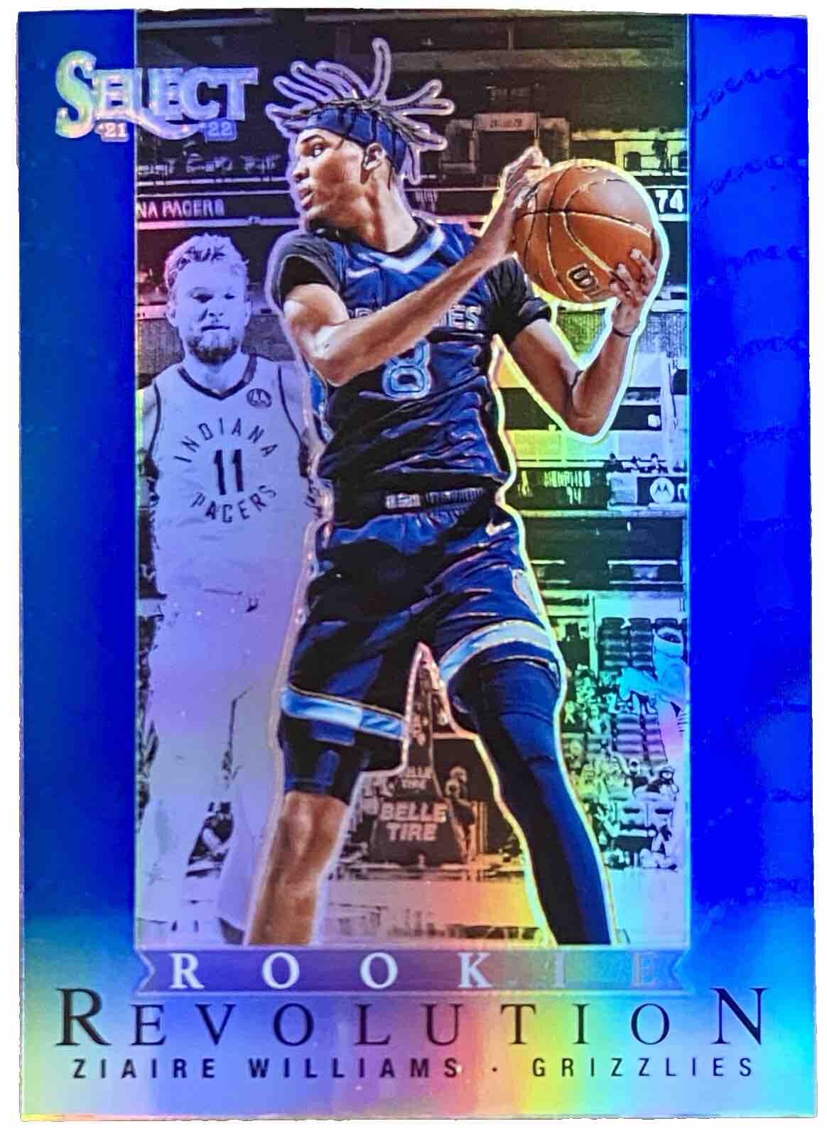2021-22 PANINI SELECT ZIAIRE WILLIAMS ROOKIE REVOLUTION BLUE PRIZM RC #27 EX+