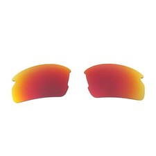 Walleva Fire Red ISARC Polarized Replacement Lenses For Oakley Flak 2.0