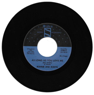 Ronnie and Robyn As Long As You Love Me / Sidra;s Theme Northern Soul Listen