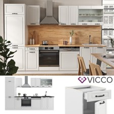 Cucina modulare blocco cucina cucina americana R-Line 300cm cottage bianco Vicco