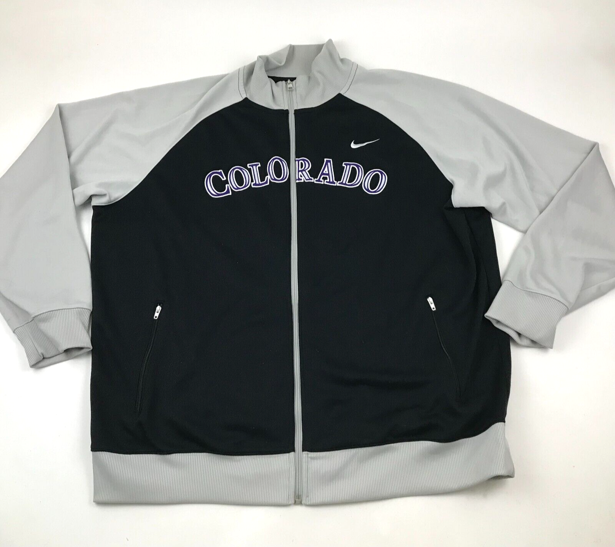 Colorado Rockies Jacket Size 2XL XXL Nike Black Gray MLB