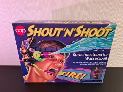 Shout n Shoot Sprachgesteuerter Wasserspaß Vintage Toy 1993 CAP Saitek Neu & OVP