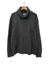 Men's Vintage Polo Ralph Lauren Alpaca Wool Shawl Neck Sweater XL 