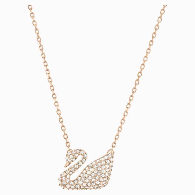 Swarovski Womens Swan Necklace With 