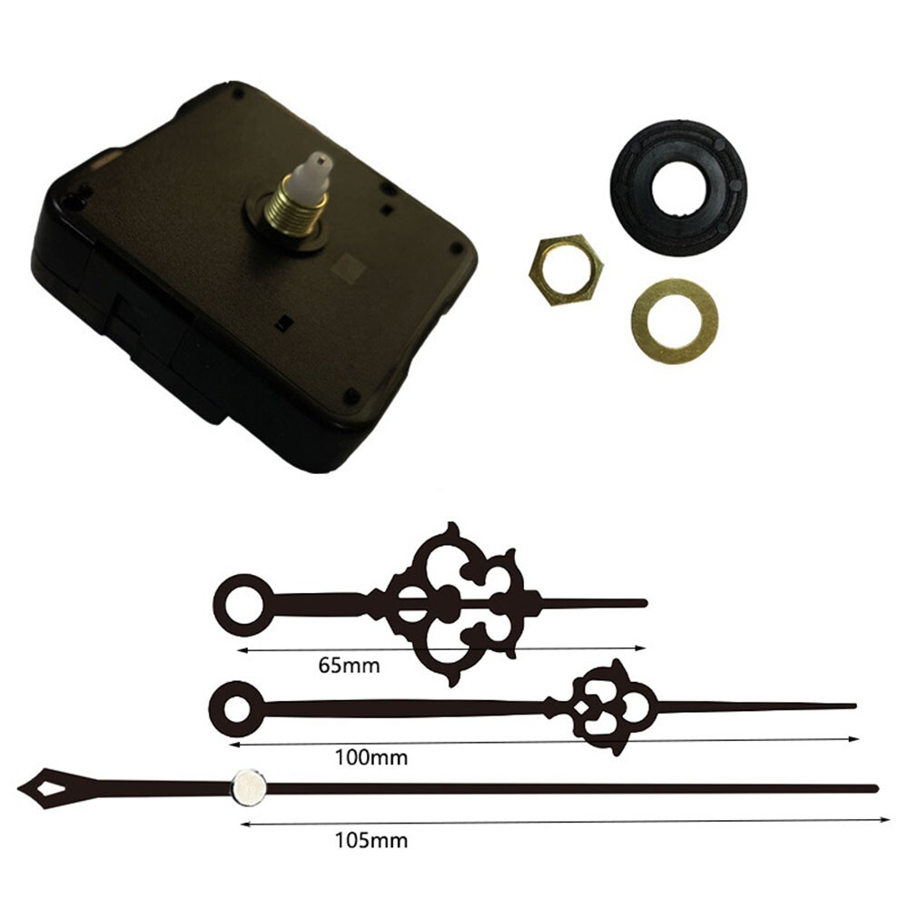 Premium Quartz Wall Clock Repair Kit with Serpentine Hands and Second