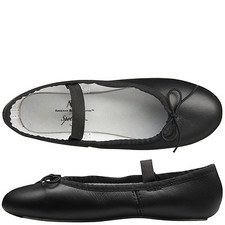 Spotlights Ballet Shoes ABT Toddler 9.5 Black Leather Full Sole Dance NIB