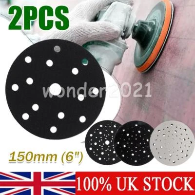 2PCS 6'' 15/52/70 Holes For Mirka Backing Sanding Pad Saver Abranet / Autonet
