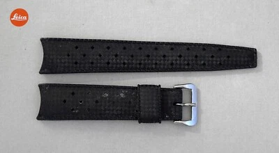 Vintage Bestfit TROPIC 19mm Black Rubber Strap Swiss Curved Ends 60s Dive 19x16 - Photo 1/3