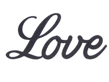 Love Word Art Sign Home Kitchen Decor Wall Hanging Cursive Script Typography