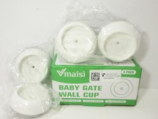 Baby Gate Wall Cups 4 Pack, Color WHITE - FREE SHIPPING 