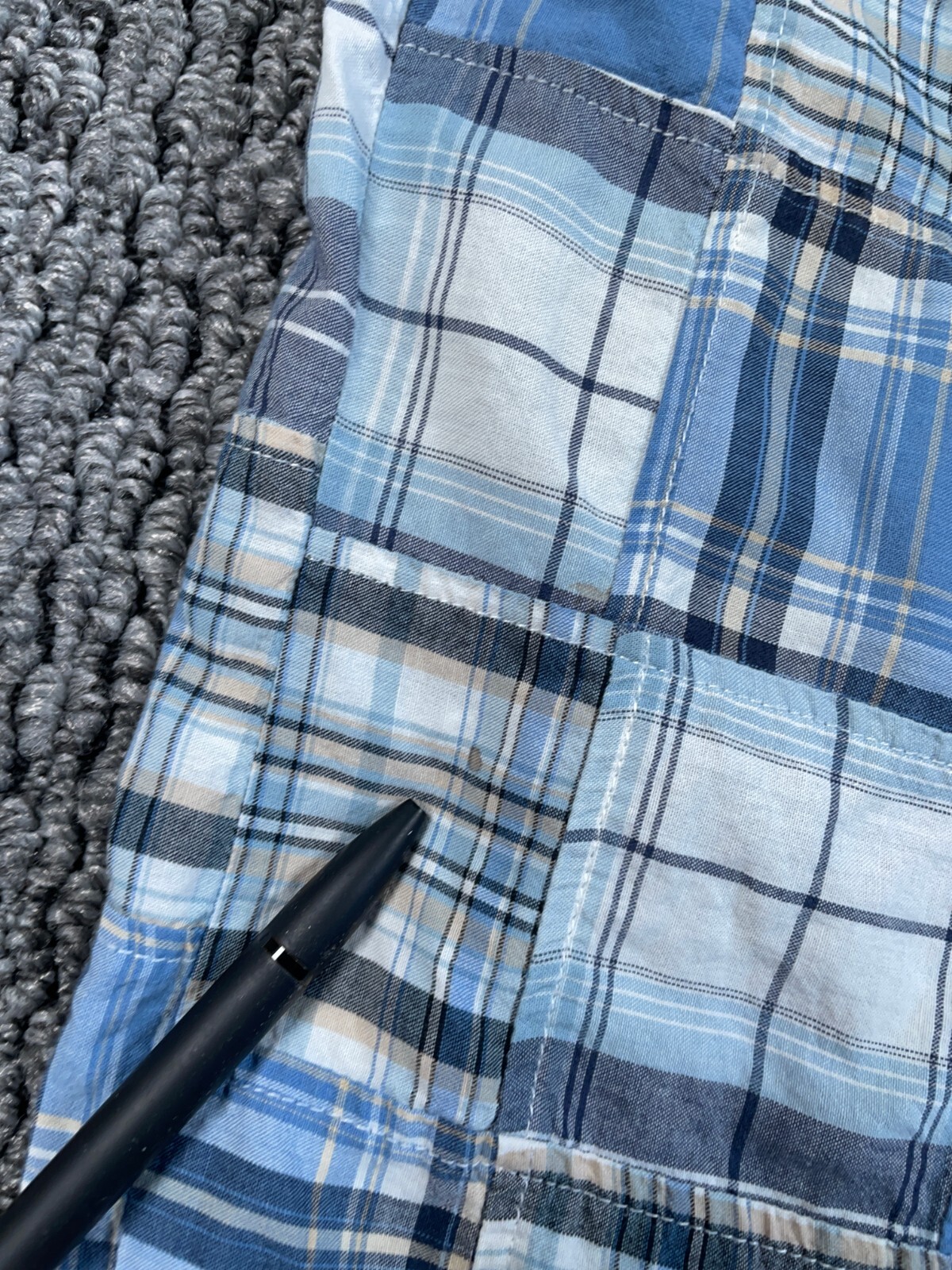 L.L. Bean Patchwork Madras Pattern Shirt Adult La… - image 6