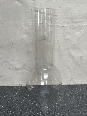 Öllampenschirm Schornstein Trichter 12 Zoll hoch 4'' über Sockel feuerfestes Glas
