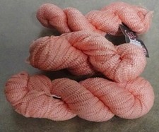 Three LACE KNITTING FEVER PEACH PINK 07 Lot 118 Yarn 50 gm New / Discontinued
