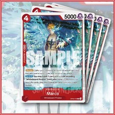 One Piece Card Game Marco ST15 OP02-018 Rare x4 Red STarter Deck Edward.Newgate