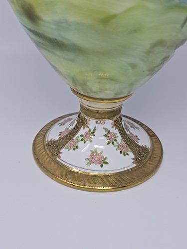 ⚜️Antique NIPPON Handpainted Porcelain Vase Landscape Scene w/Gilted Accents 14" - Picture 3 of 16