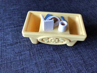 Fisher Price Loving Family BREAKFAST TRAY Dollhouse Yellow Bedroom Accessory